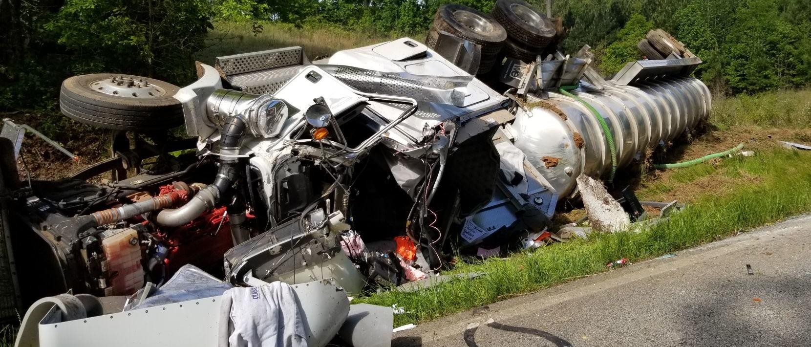 DRIVER INJURED IN WRECK